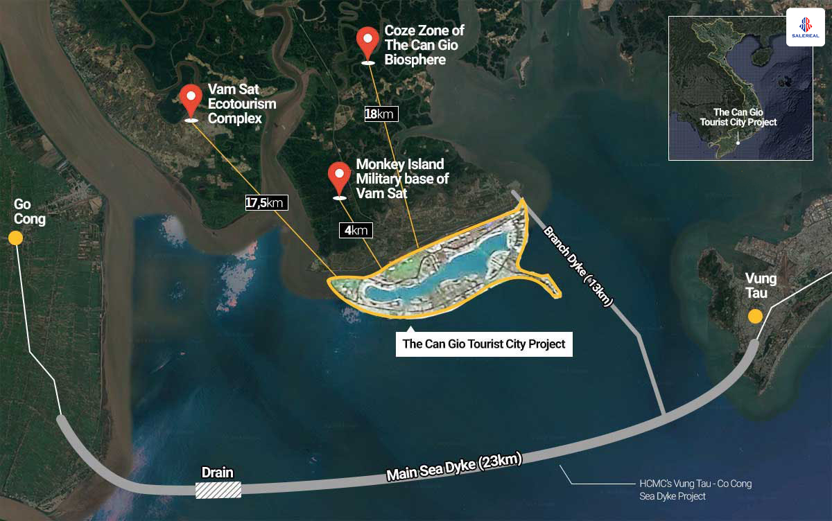 Vị trí dự án Vinhome Green Paradise Cần Giờ